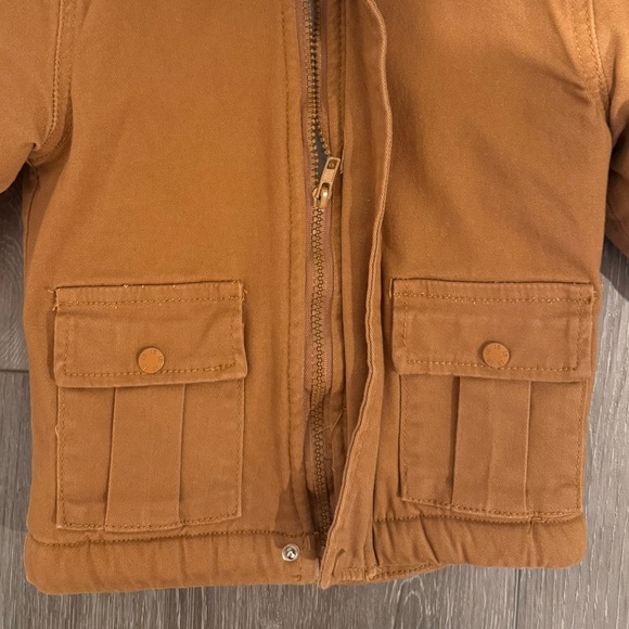Little Bipsy Brown Jacket with Cream Sherpa - Picture 2 of 3